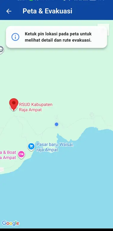 Peta & evakuasi — Safe Raja Ampat