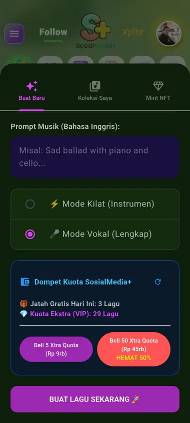 Studio Musik AI — SosialMedia+